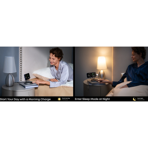 Бездротовий зарядний пристрій Anker Prime 3-in-1 MagSafe 25W з активним охолодженням та Smart Display