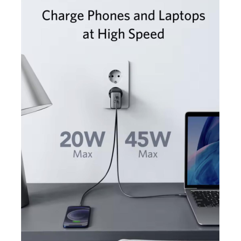 Зарядний пристрій Anker PowerPort III GaN II 65W