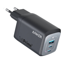 Зарядний пристрій ANKER 735 CHARGER GaNPrime™ 67W (2C+A) ActiveShield 2.0, Black
