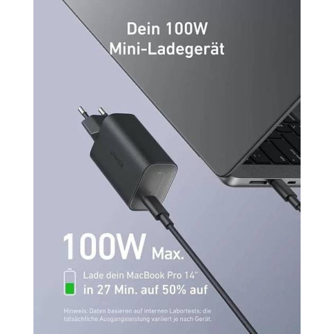Зарядний пристрій Anker Nano 100W GaN з кабелем USB-C