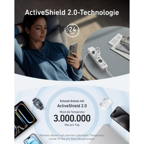 Зарядний пристрій Anker Nano 100W GaN з кабелем USB-C