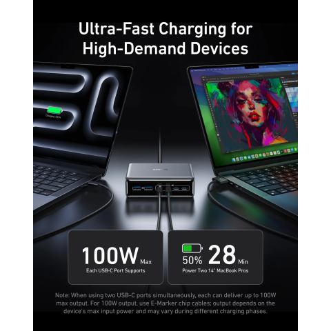 Мережевий зарядний пристрій Anker Prime USB-C GaN 200W