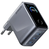 Мережева зарядка Anker Prime Charger 160W (3 Ports, Smart Display) (Сріблястий)