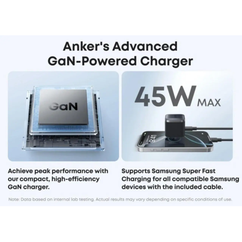 Мережевий зарядний пристрій Anker Nano Charger 45W USB-C Black