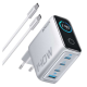 Мережевий зарядний пристрій Anker GaNPrime 140W 4-Port Fast Charger з дисплеєм Black/Silver
