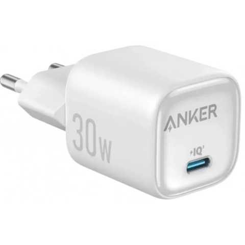 Зарядний пристрій Anker Zolo 30W Compact USB-C GaN Charger (White/Black)