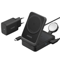 Док-станція Anker MagSafe MagGo 3-in-1 Qi2 15W + блок живлення 40W USB-C Charger, Black/White