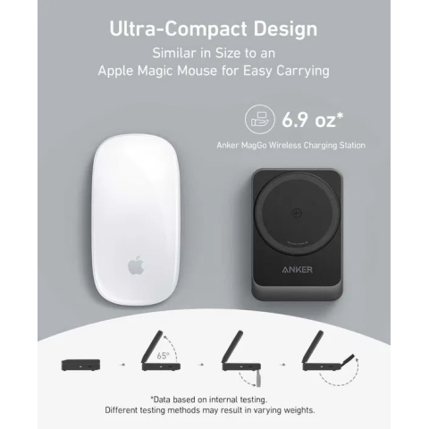 Док-станція Anker MagSafe MagGo 3-in-1 Qi2 15W + блок живлення 40W USB-C Charger, Black/White