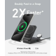 Док-станція Anker MagSafe MagGo 3-in-1 Qi2 15W + блок живлення 40W USB-C Charger, Black/White