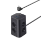 Подовжувач Anker Tower 12-в-1 із портами USB-A та USB-C, 8 розеток, швидка зарядка 20W, захист від перенапруги, 2м кабель, чорний