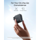 Зарядний пристрій Nano Charger 70W 3-Port Fast Charge (USB-C + USB-A, Black Stone), with USB-C Cable