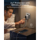Мережева зарядка ANKER GaN Charger 100W, 2×USB-C PD + 1×USB-A, з дисплеєм і кабелем (Silver)