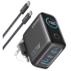 Мережева зарядка ANKER GaN Charger 100W, 2×USB-C PD + 1×USB-A, з дисплеєм і кабелем (Dark Gray)