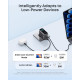 Мережева зарядка ANKER GaN Charger 100W, 2×USB-C PD + 1×USB-A, з дисплеєм і кабелем (Dark Gray)