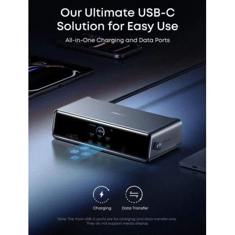 Зарядна станція ANKER Prime Docking Station 14-в-1 (8K, 3 дисплеї DisplayLink, 140W PD, Ethernet 2.5G, Black)